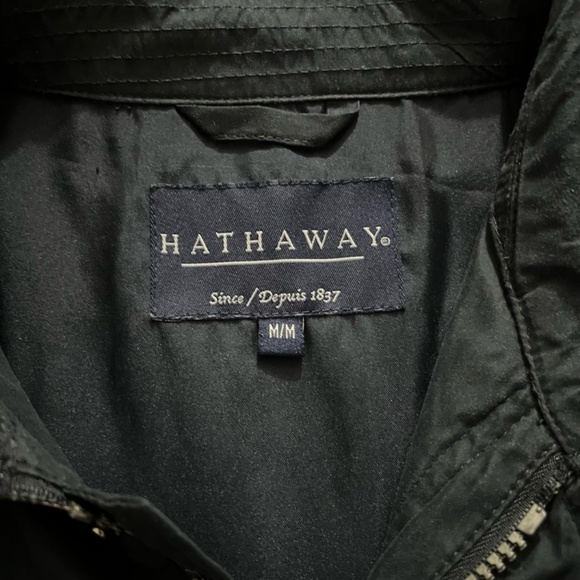 Hathaway Men's Jacket Black Zip Up Long Sleeves Size Medium (OJ-103) - Picture 2 of 10